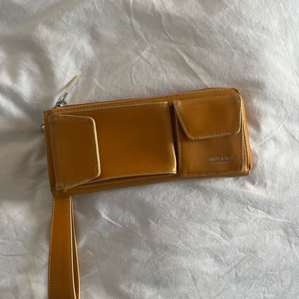 Matt & Nat Mustard Wristlet Clutch